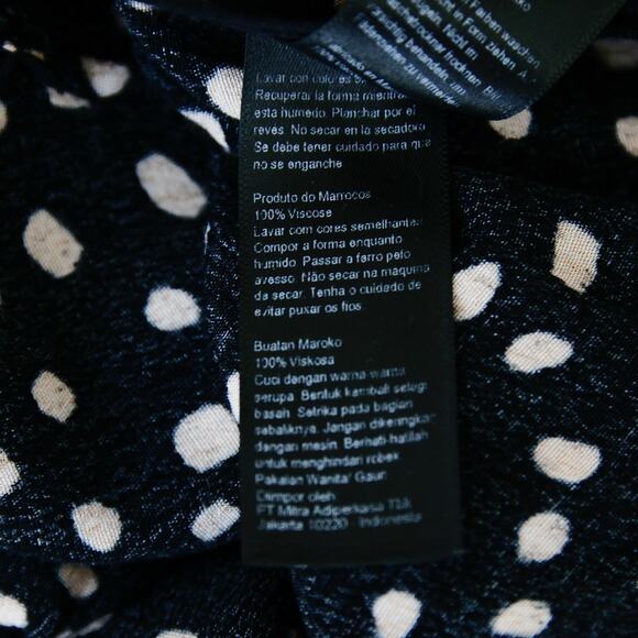 TOP SHOP polka dot double split Viscose midi dress size 4 S - Picture 7 of 7